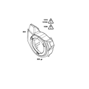 Engine >> Blower Housing Diagram and Parts List for 030732-00  Briggs and Stratton Generator